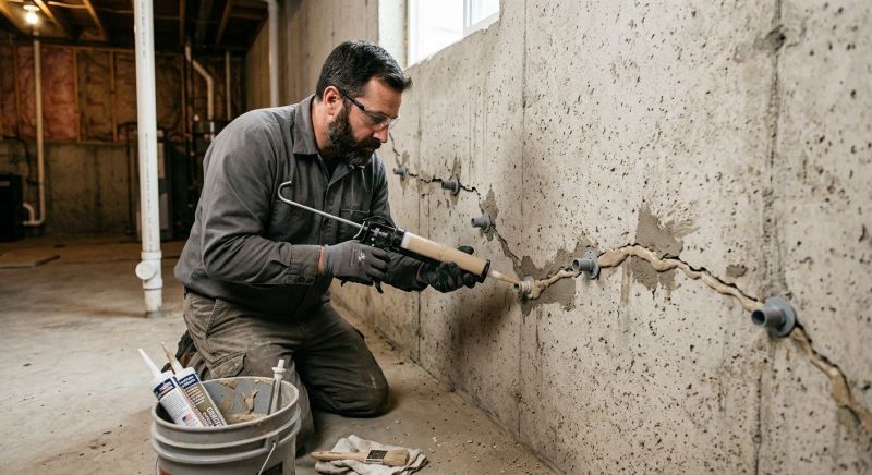 Basement Crack Repair in Wimberley, TX