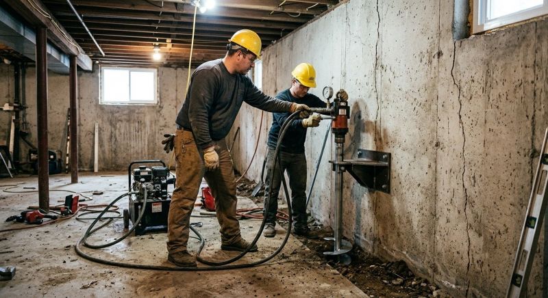 Basement Stabilization in Wimberley, TX