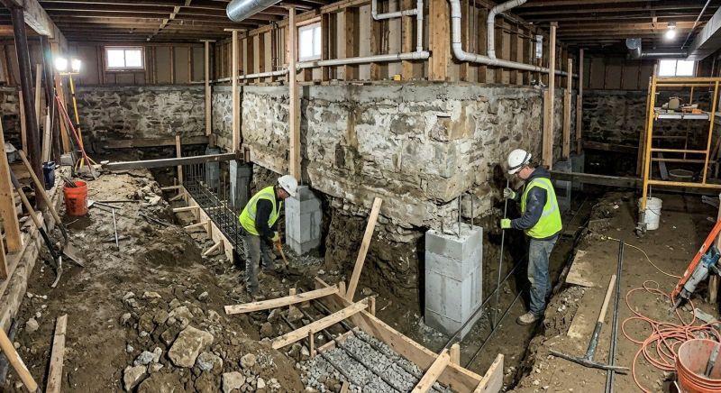 Basement Underpinning in Wimberley, TX