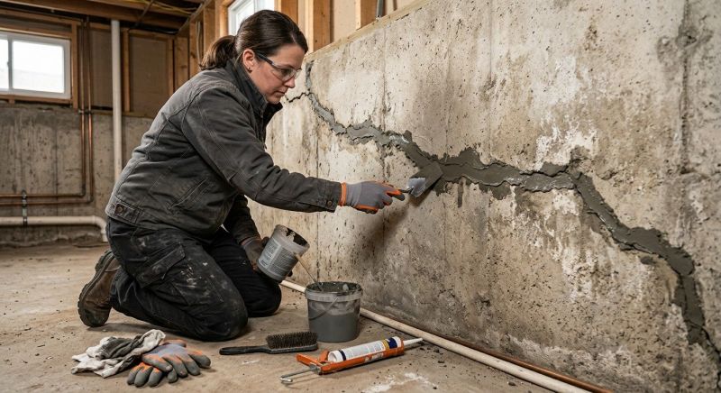 Cracked Basement Floor Repair in Wimberley, TX