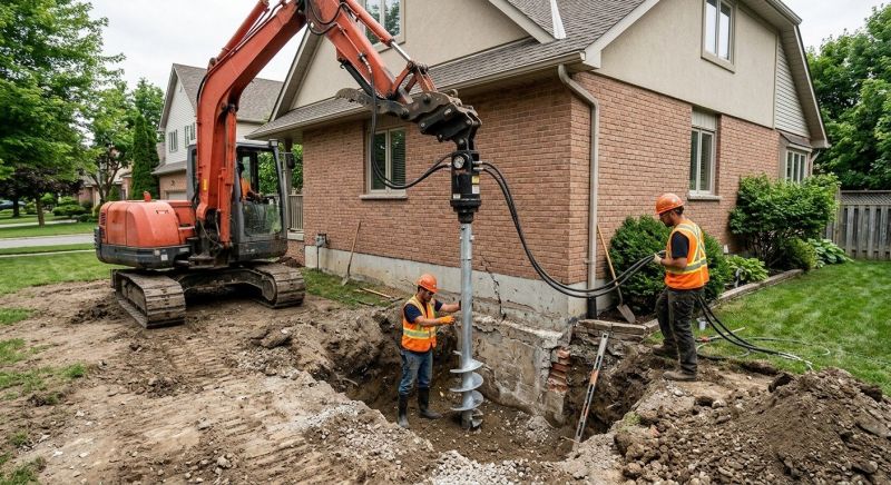 Helical Pile Installation in Wimberley, TX