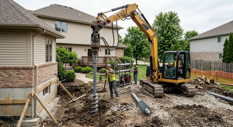 Helical Pile Installation in Wimberley, TX
