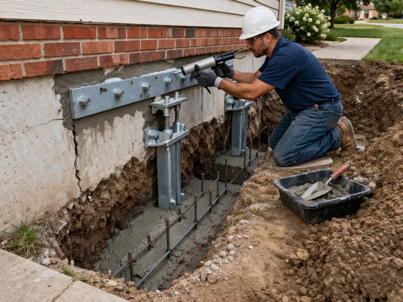 Sinking Foundation Repair in Spring Branch, TX